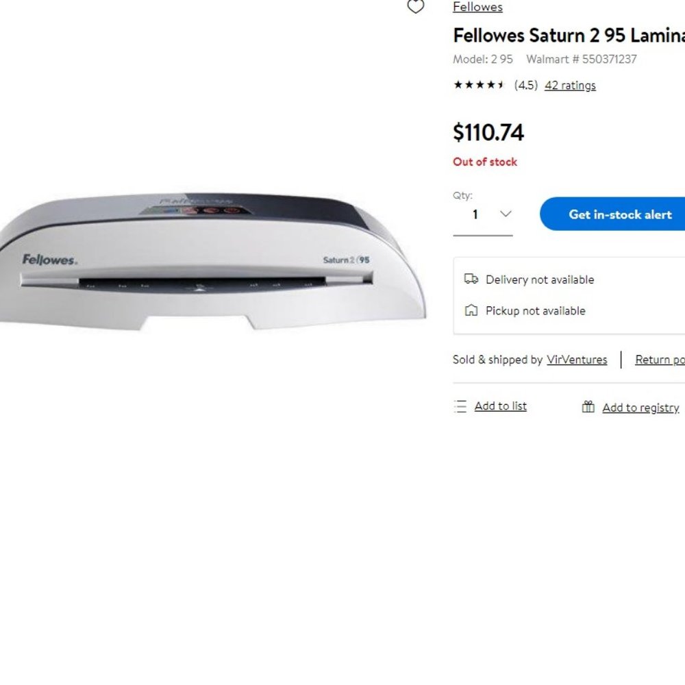 NIB - Fellowes Saturn 2 95 Laminator